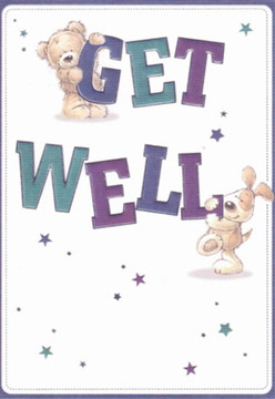 A symbol of comfort and hope in Haringey, this illustrated get well card radiates gentle encouragement. At its heart are two engaging friends-a fluffy bear and an exuberant pup-each with characters crafted in soft, rounded forms that evoke tenderness and trust. Their heartfelt camaraderie is set against a pristine white canvas, echoing the clarity and optimism so cherished in Wood Green and Muswell Hill. Bursts of starry shapes, shimmering in blues and purples, seem to sprinkle well-wishes across the design, infusing the scene with lively spirit. The lettering is bold and dynamic, with hues of teal and violet lending vibrancy, as if the message itself is carried along a welcoming neighbourhood street. Textures in the bear's plush fur and the puppy's velvety ears feel almost touchable-mirroring the tactile pleasure of fresh petals meticulously arranged by hand at Haringey Flowers. Each element is crafted to offer the recipient solace and a sense of togetherness, a beacon of thoughtful encouragement amid challenging times.